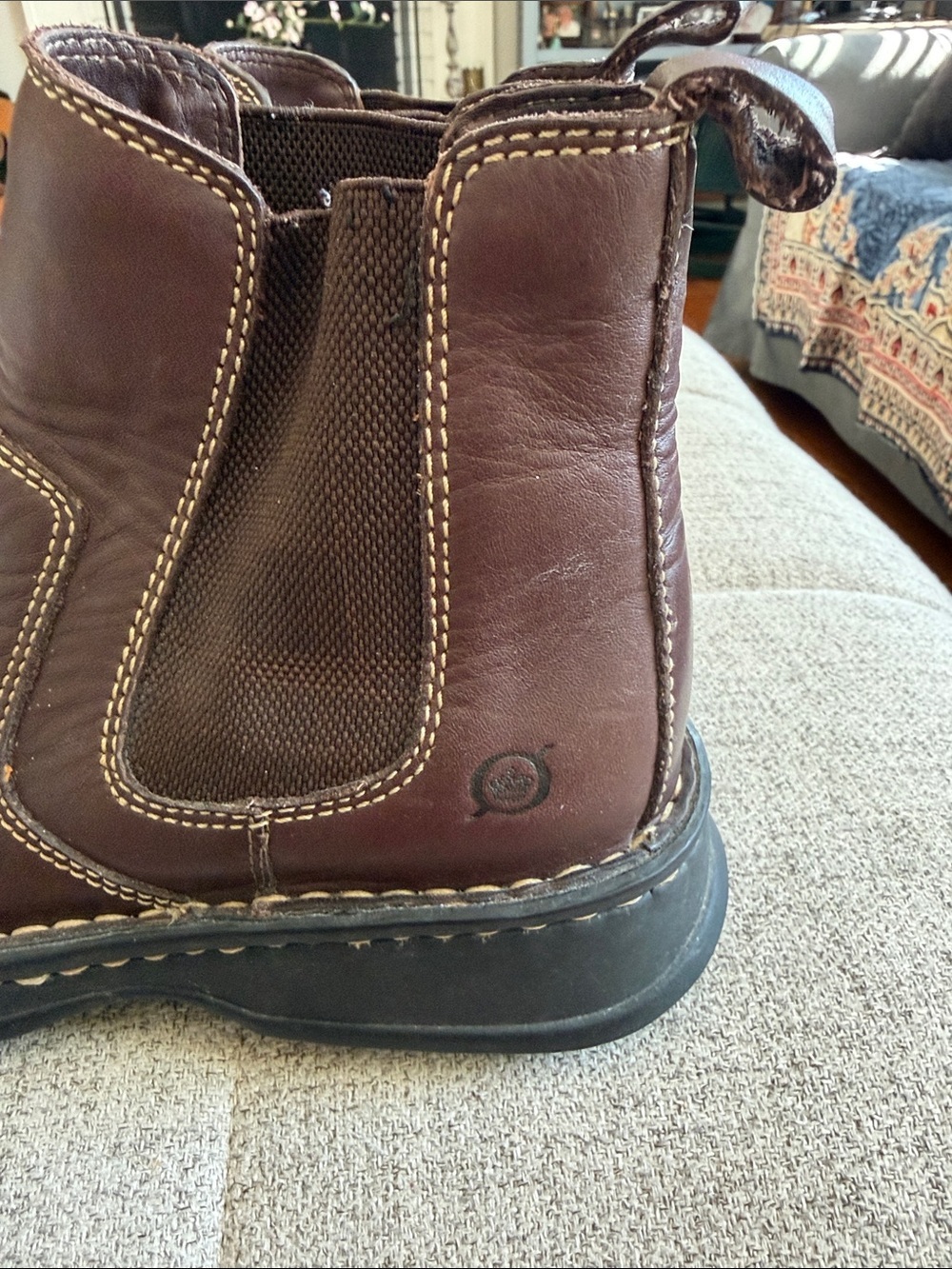 Born Dark Brown Leather Chukka Boots EU 39 Women’s 8 - Picture 5 of 14